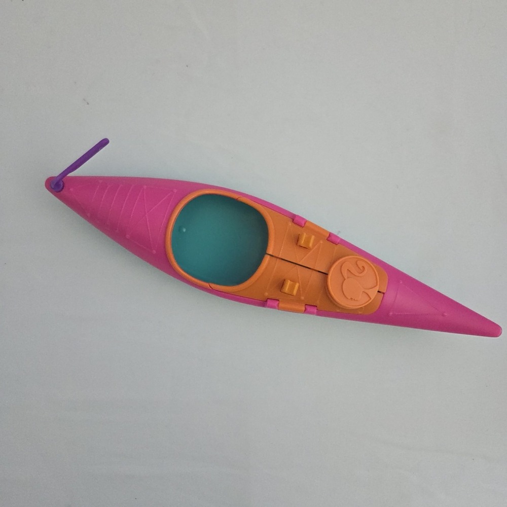 2013 MATTEL Barbie Replacement Canoe KAYAK Adventures‎ Orange Purple 12"